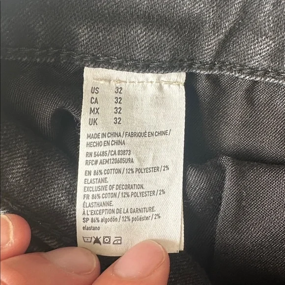 American Eagle Extreme Flex Jeans Dark Grey Slim Crop Men - Picture 4 of 6